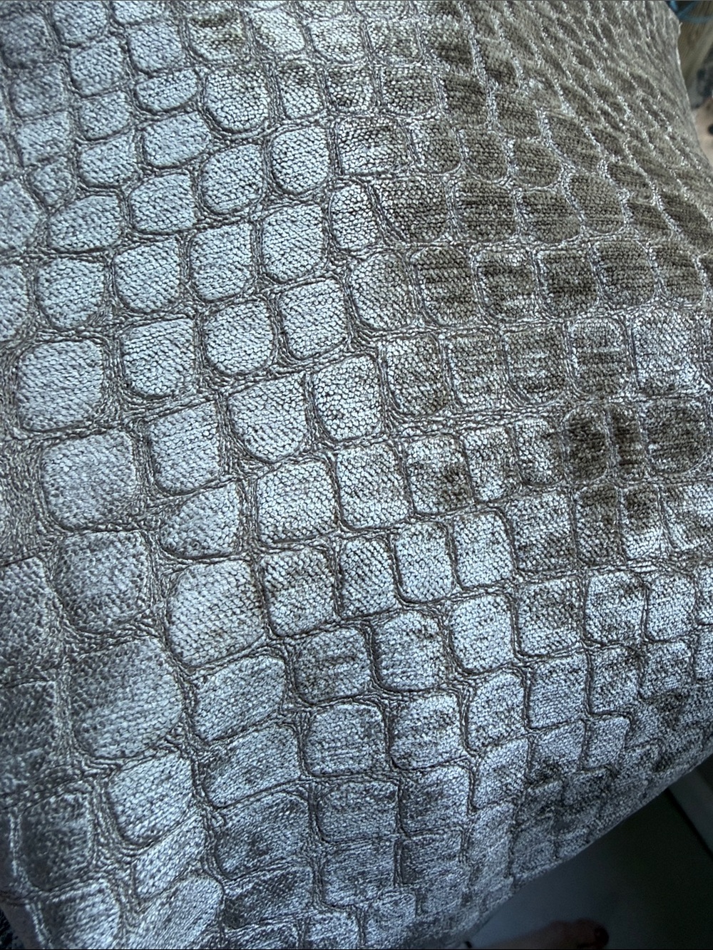 Textured taupe fabric